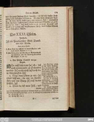 Der XXXI. Psalm.