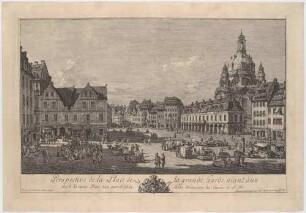 Der Neumarkt zu Dresden von der Moritzstraße aus (Neumarkt mit Hauptwache)