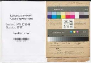 Entnazifizierung Josef Hoefler , geb. 19.05.1883 (Haendler)