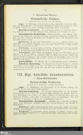 VIII. Kgl. bairische Staatsbahnen