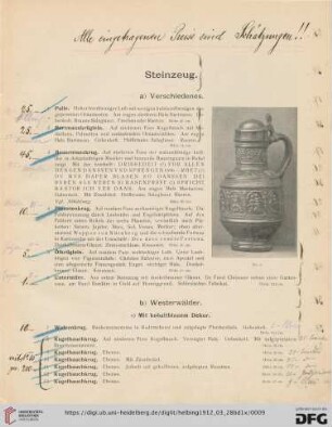 Steinzeug (Nr. 1-41)