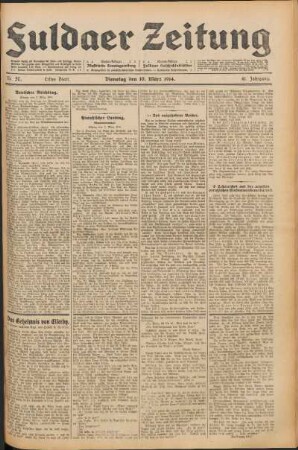 Ausgabe vom Dienstag, den 10. März 1914.