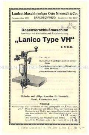 Konservendosen-Verschlußmaschine