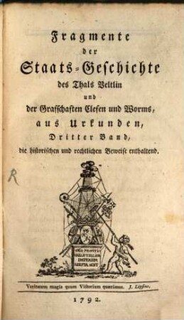 Fragmente der Staats-Geschichte des Thals Veltlin, Clefen und Worms : aus Urkunden, von Ulysses von Salis. 3