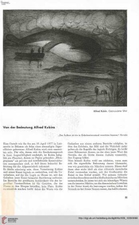 54: Von der Bedeutung Alfred Kubins