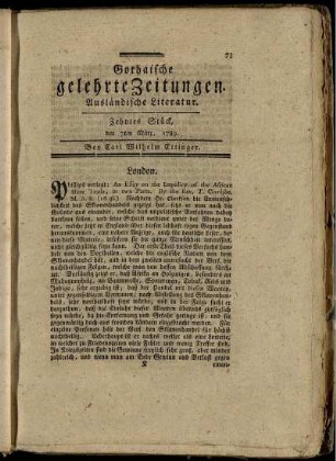 Zehntes Stück, den 7ten März, 1789.