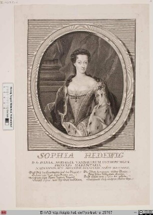 Bildnis Sophia Hedwig, Prinzessin von Dänemark und Norwegen