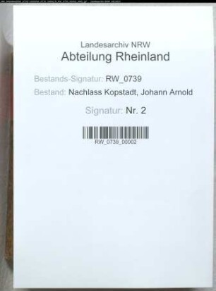 Johann Arnold Kopstadt, Erinnerungen aus meinem Leben, [Bd. 2]