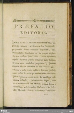 Praefatio Editoris