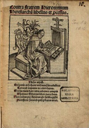 Contra fratrem Hieronymum Savonarolam haeresiarcham