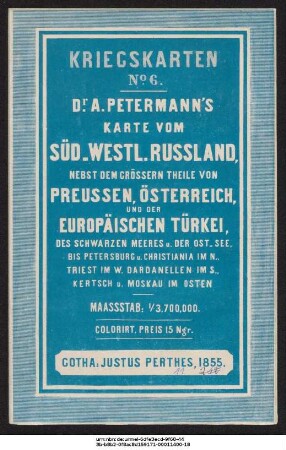 6: Karte vom süd-westlichen Russland nebst den angrenzenden Ländern