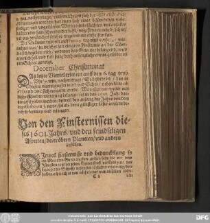 Von den Finsternissen dieses 1601. Jahrs/ vnd den feindseligen Aspecten/ der öbern Planeten/ vnd andern zufällen.