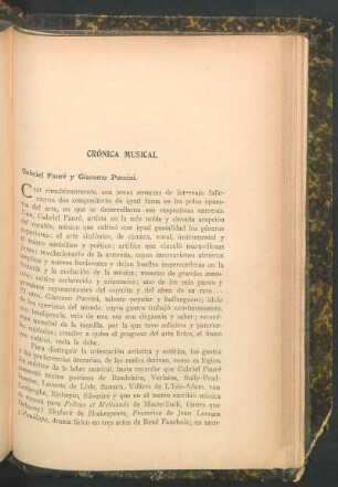 Crónica musical
