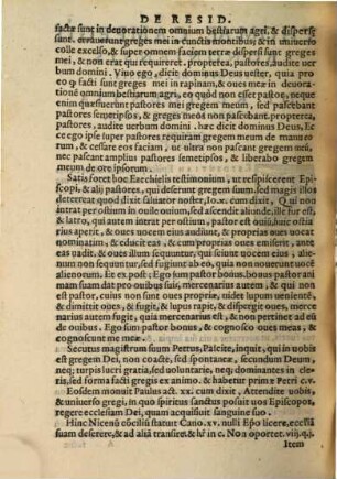 De Svmmi Pontificis Avctoritate, De Episcoporvm Residentia, Et Beneficiorvm Plvralitate, Gravissimorvm Avctorvm Complvrivm Opvscvla : Omnia nunc primum in unum collecta, congrueq[ue], digesta, ac in duos Tomos diuisa, 2. Gravissimorvm Avctorvm Complvrivm Opvscvla, De Residentia Pastorvm, Ac De Beneficiorvm Plvralitate