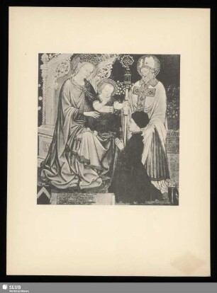 Madonna mit Kind, dem hl. Maurelus und einem Gläubigen - unbekannter Meister aus Ferrara