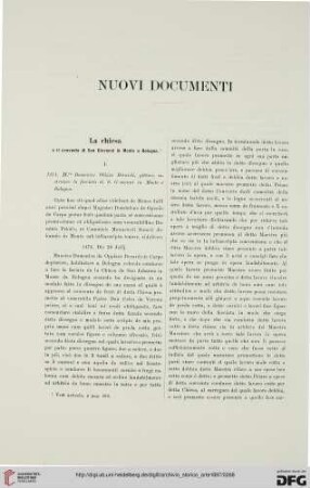 Nuovi documenti