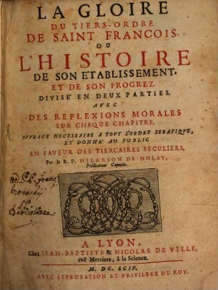 La gloire du Tiers-ordres de Saint François