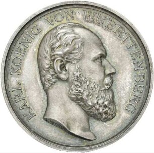 Medaille auf das landwirtschaftliche Jubiläumsfest 1889 in Cannstatt