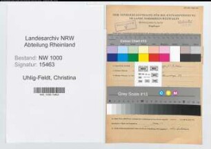 Entnazifizierung Christina Uhlig-Feldt, geb. 16.03.1896 (Lehrerin)