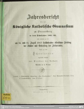 Mathematische Abhandlung Über Transversalen
