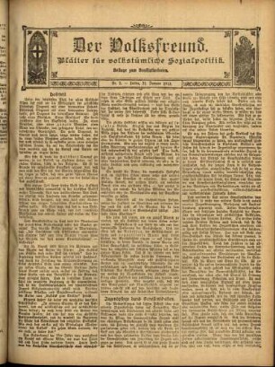 Ausgabe vom Sonntag, den 21. Januar 1912.