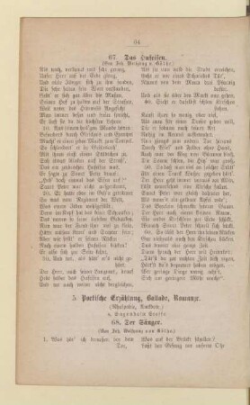 5. Poetische Erzählung, Ballade, Romanze