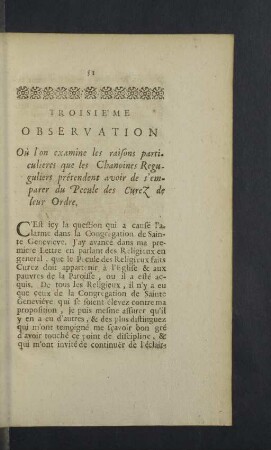 Troisième observation