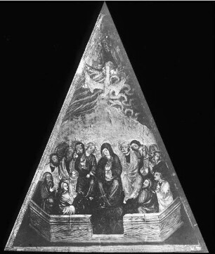 Darmstadt, Friedberger Altar, Pfingstwunder, Altaraufsatz, Museumsbestand, heutiger Standort/Zuschreibung unklar