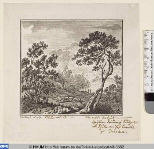 Kleine Landschaft mit Hirten