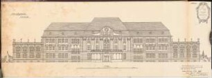 Erziehungsheim Schinkelwettbewerb 1909: Unterrichtsgebäude. Ansicht Hauptfassade 1:150