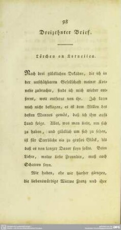 Dreizehnter Brief