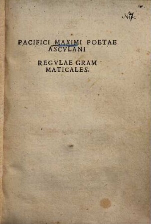 Regulae grammaticales