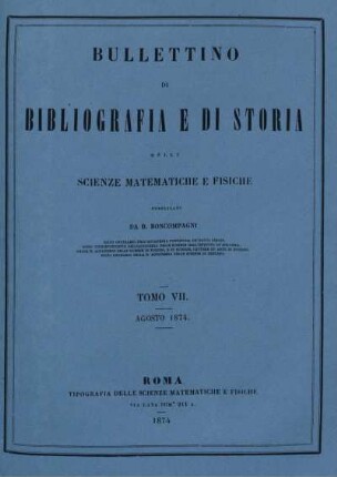 Tomo VII. Agosto 1874.