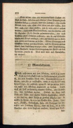 8) Manufakturen.