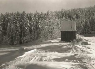 Am Abflußhäuschen des Galgenteiches in Altenberg