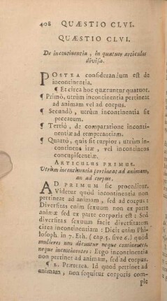 Quaestio CLVI. De incontinentia, in quatuor articulos divisa.