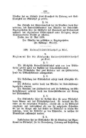 Universitätsbibliothek zu Kiel : [II. Universitäten, etc.]