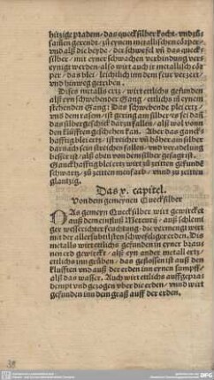 Das x. capitel. Von dem gemeynen Quecksilber.