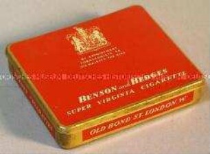 Blechschachtel für "Benson and Hedges / Super Virginia Cigarette", leer