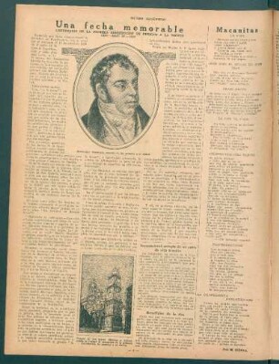 Una fecha memorable : Centenario de la primera distribución de premios ala virtud 1823 - Mayo 26 - 1923