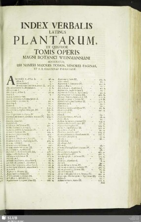 Index verbalis latinus plantarum