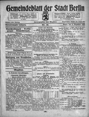 1923,49: Nr. 49, 9. Dezember 1923