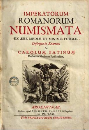 Imperatorum Romanorum numismata : ex aere mediae et minimae formae descripta et enarrata