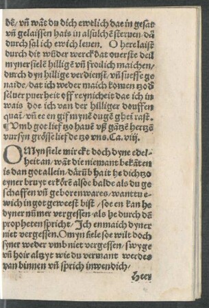Umb got lief tzo haven uß gantzem hertzen ... Ca. viii.