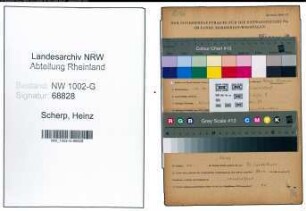 Entnazifizierung Heinz Scherp, geb. 10.10.1922 (Wissenschaftler)