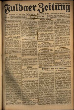 Ausgabe vom Dienstag, den 15. Januar 1929.