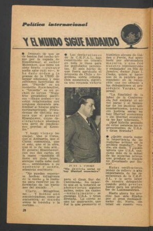 Y el mundo sigue andando : Política internacional