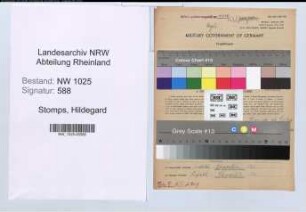 Entnazifizierung Hildegard Stomps , geb. 02.07.1912 ()