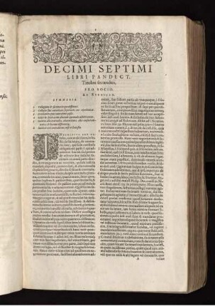 Decimi Septimi. Libri Pandect. Titulus secundus. Pro Socio.