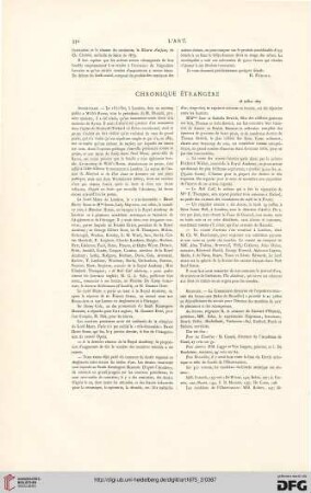 Chronique étrangère
